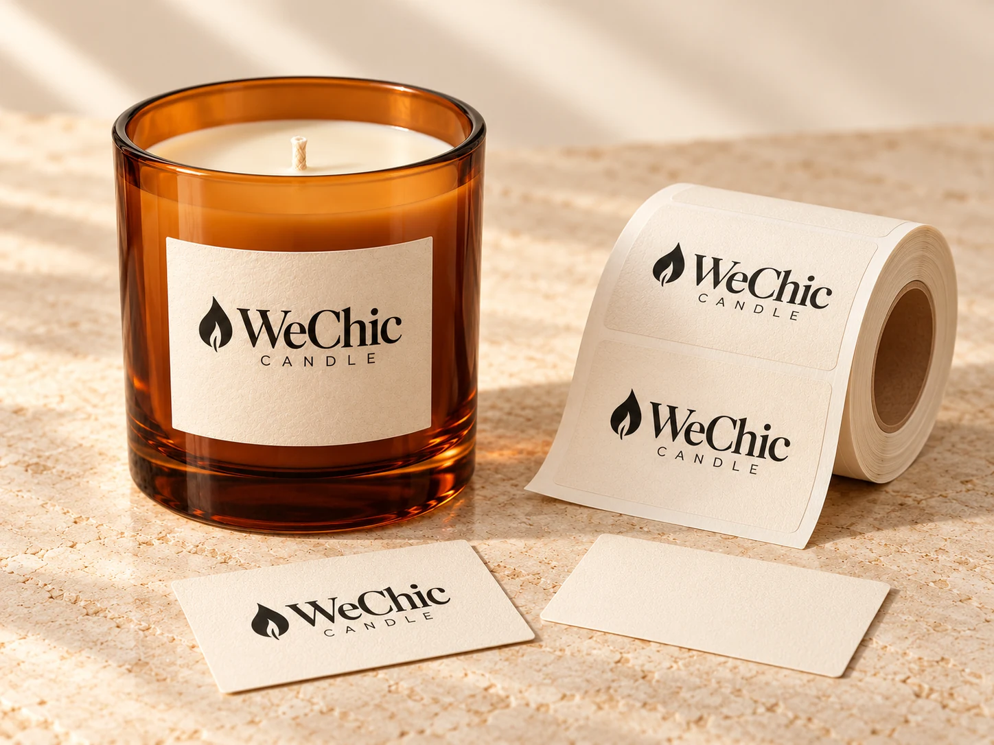Design reference: WeChic label samples and candle branding references