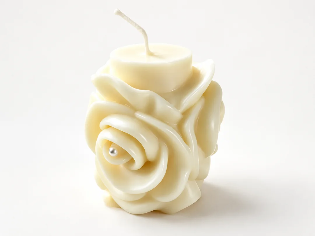 Candle reference: Rose sculpture